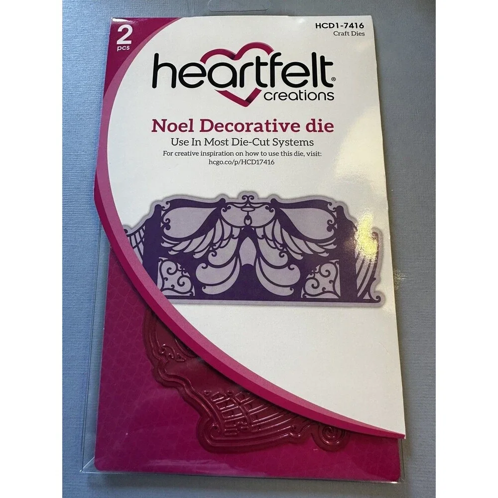 Heartfelt Creations NOEL DECORATIVE  Christmas use in sizzix or any die machine